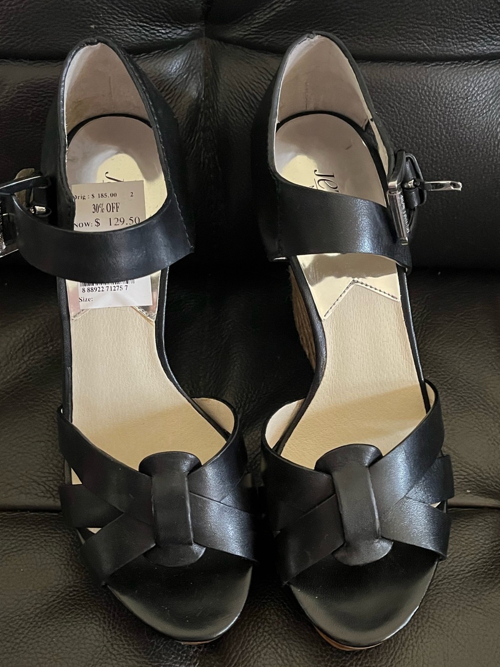 MICHAEL BY MICHAEL KORS SOMERLY LEATHER WEDGE HEELS